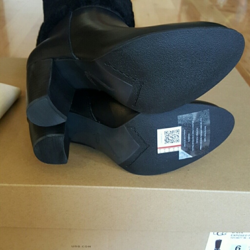 UGG AVA Exposed Fur Boots - Picture 4 of 4